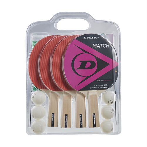 Dunlop Bordtennis Match 4 Player Set